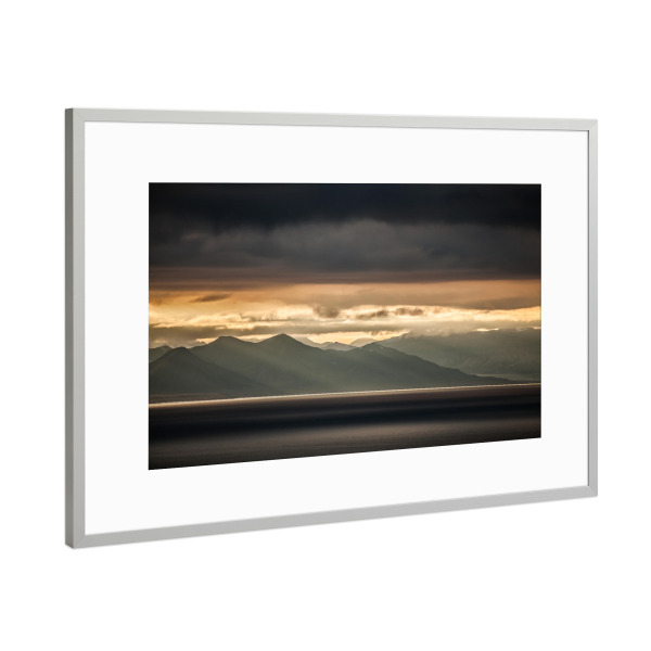 Poster mit Rahmen Silber "Svalbard Sunset" artboxONE - Natur