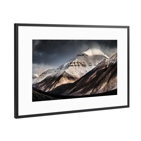 Poster mit Rahmen Schwarz (Metallic) "Spitsbergen" artboxONE - Natur