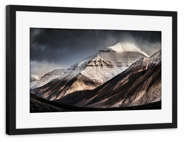 Poster mit Rahmen schwarz "Spitsbergen" artboxONE - Natur