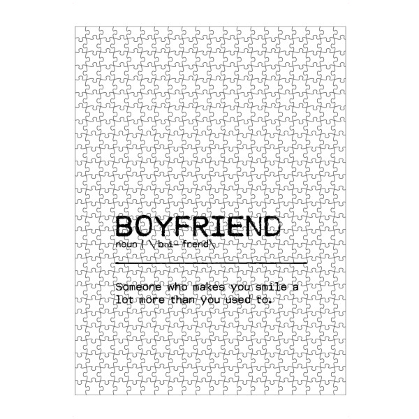 artboxONE Puzzle "Boyfriend Quote" artboxONE - Typografie,Schwarzweiß,Liebe,Männer