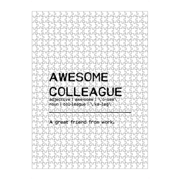 Puzzle Ravensburger "Awesome Colleague Quote I" artboxONE - Typografie,Schwarzweiß,Lustig