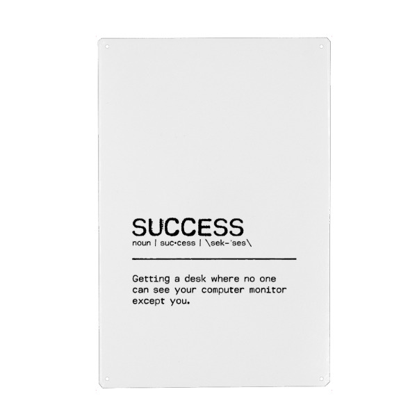 Holzbild "Success Quote" artboxONE - Typografie,Schwarzweiß,Lustig