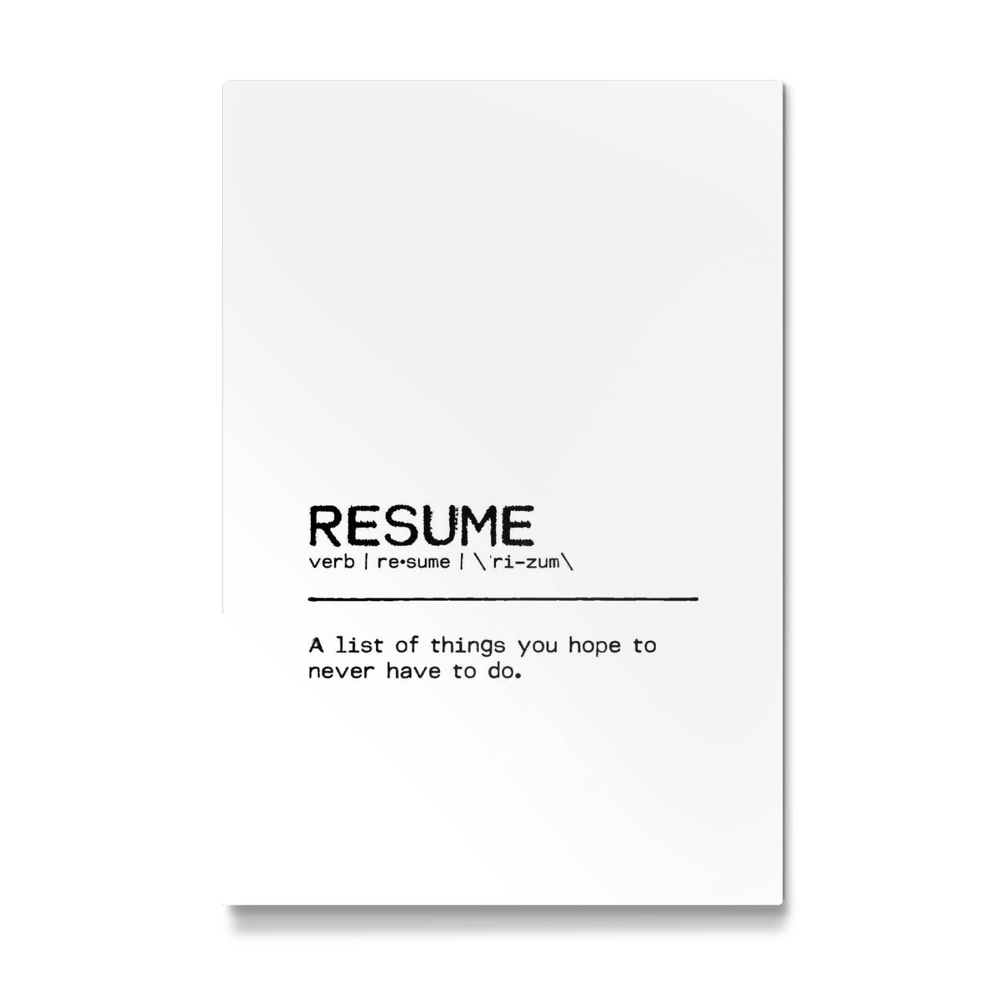 Galerie-Print "Resume Quote" 30x20 cm artboxONE