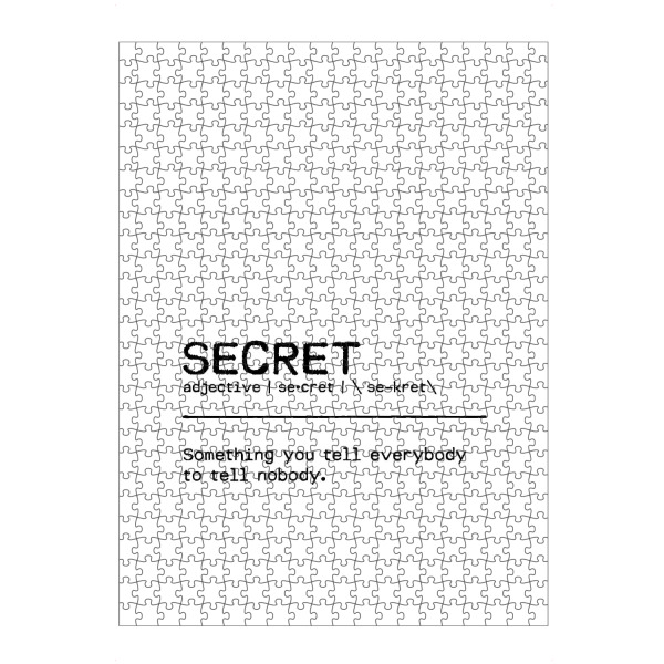 artboxONE Puzzle "Secret Quote" artboxONE - Typografie,Schwarzweiß,Lustig