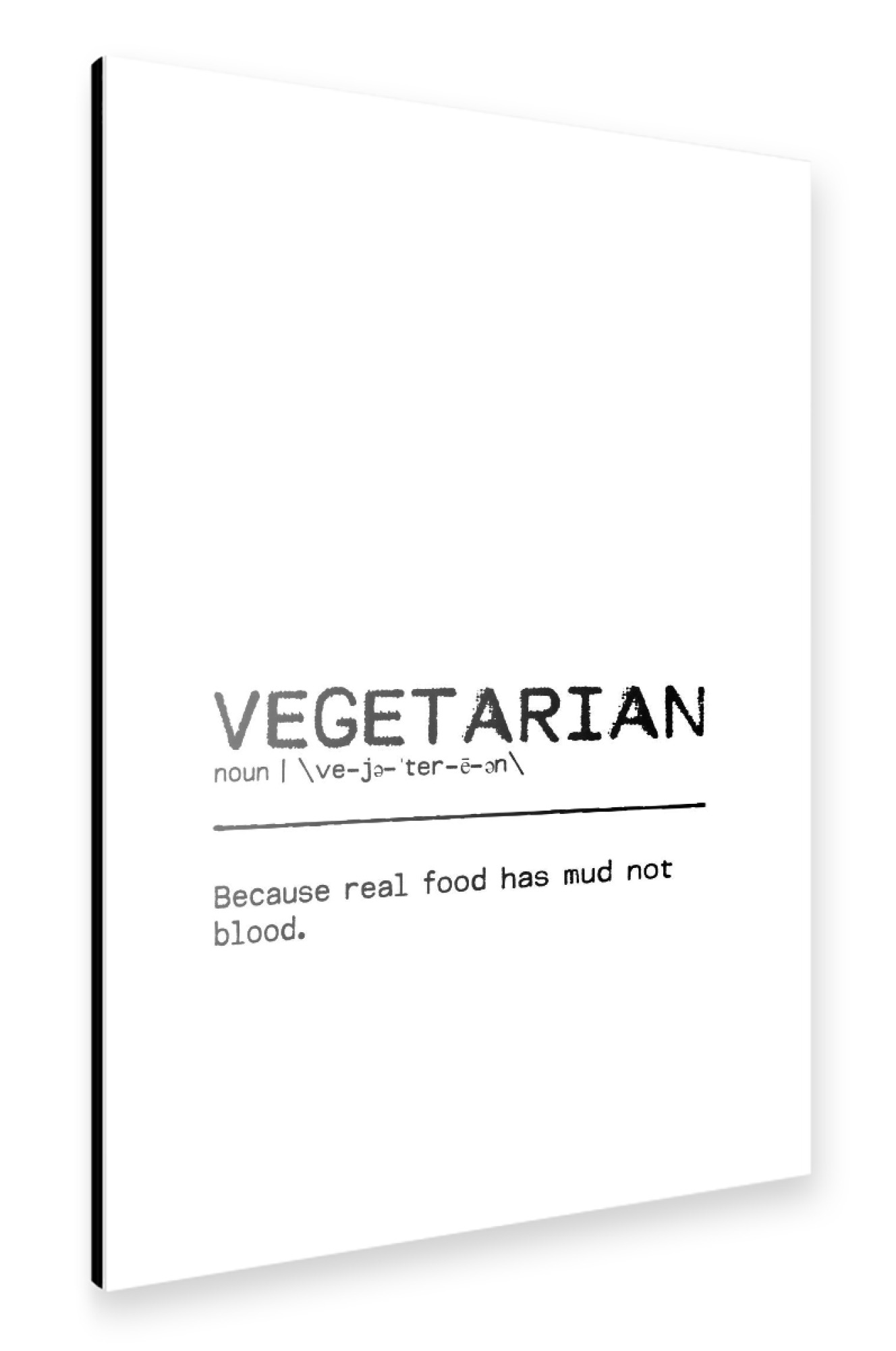 Alu-Dibond "Vegetarian Quote I" 30x20 cm artboxONE