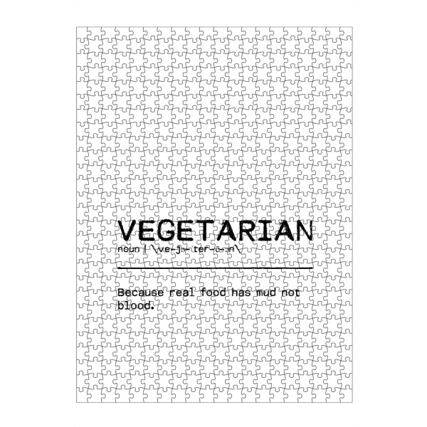Puzzle Ravensburger "Vegetarian Quote I" artboxONE - Typografie,Essen & Trinken,Schwarzweiß,Essen & Trinken / Obst & Gemüse