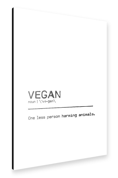 Alu-Dibond "Vegan Quote II" 30x20 cm artboxONE