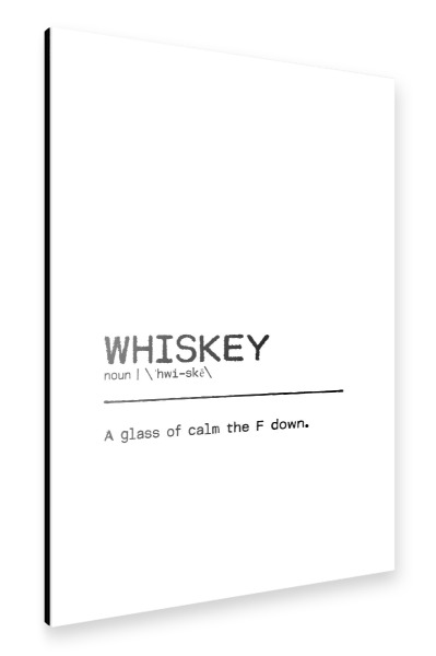 Alu-Dibond "Whisky Quote Censored" 30x20 cm artboxONE