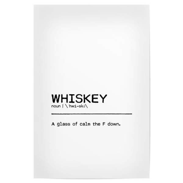 Poster "Whisky Quote Censored" artboxONE - Typografie,Essen & Trinken,Schwarzweiß,Männer,Essen & Trinken / Alkohol,Lustig