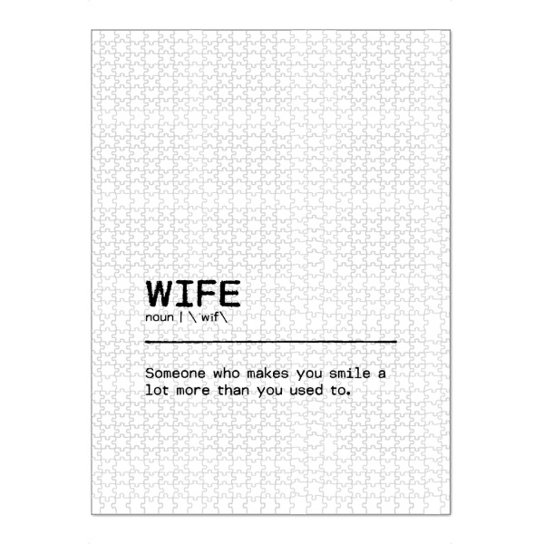 Puzzle Ravensburger "Wife Quote" artboxONE - Typografie,Schwarzweiß,Liebe