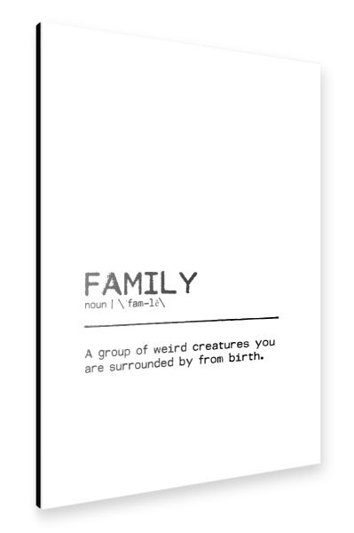 Alu-Dibond "Family Quote II" 30x20 cm artboxONE