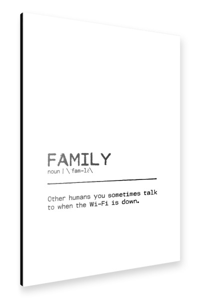 Alu-Dibond "Family Quote" 30x20 cm artboxONE