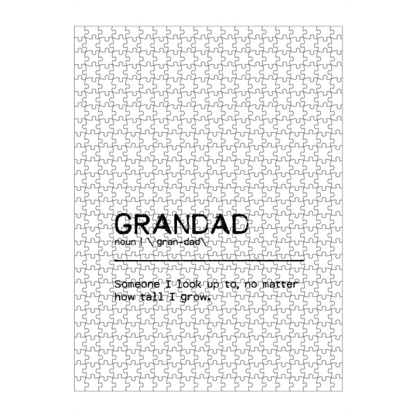 artboxONE Puzzle "Grandad Quote" artboxONE - Typografie,Schwarzweiß,Liebe,Lustig