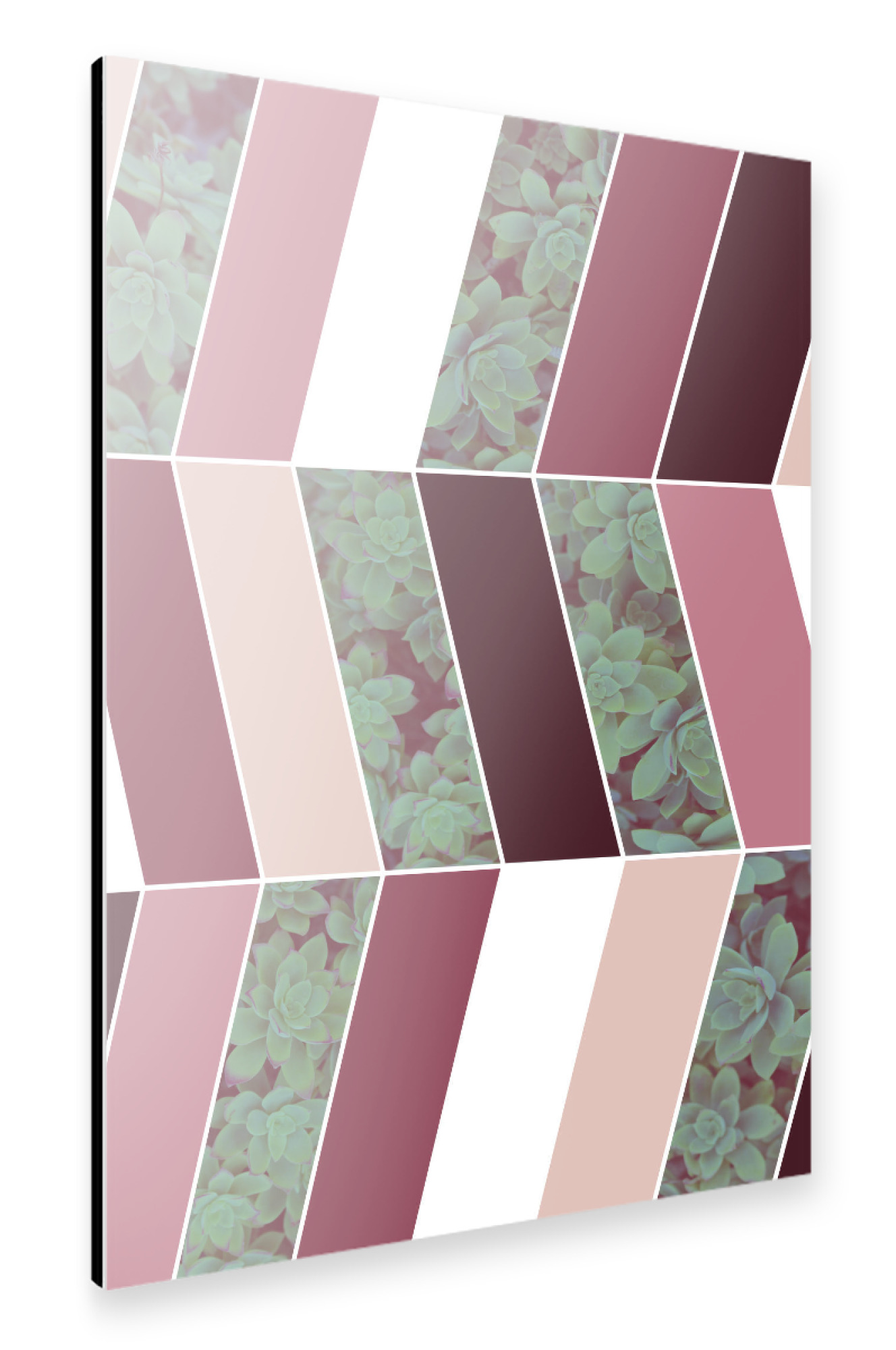 Alu-Dibond "Plum Herringbone" 75x50 cm artboxONE