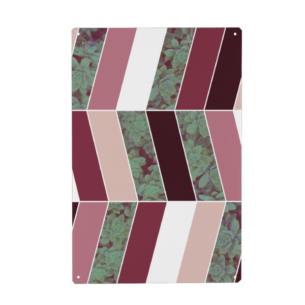 Holzbild "Plum Herringbone" artboxONE - Natur,Floral,Geometrie