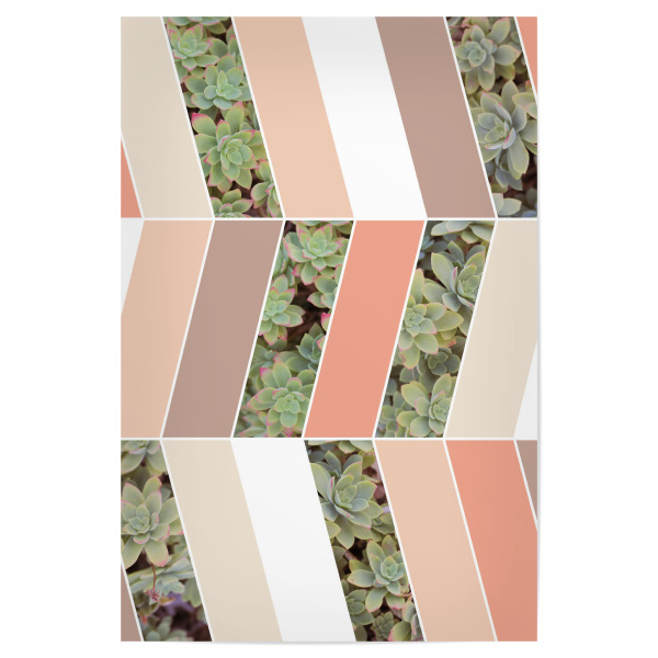 Poster "Pink Herringbone" artboxONE - Natur,Floral,Geometrie