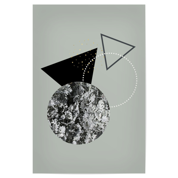 Poster 30x20 cm "Cold Outside" artboxONE - Natur,Abstrakt,Schwarzweiß,Geometrie