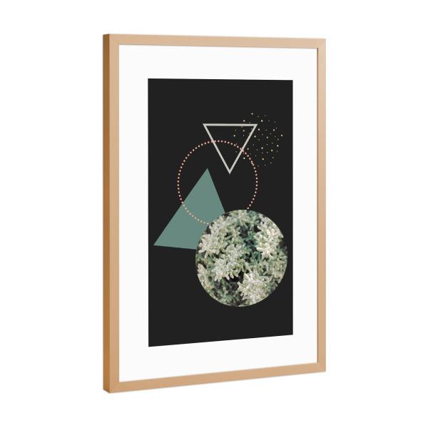 Poster mit Rahmen Kupfer "Hello Winter" artboxONE - Natur,Abstrakt,Geometrie