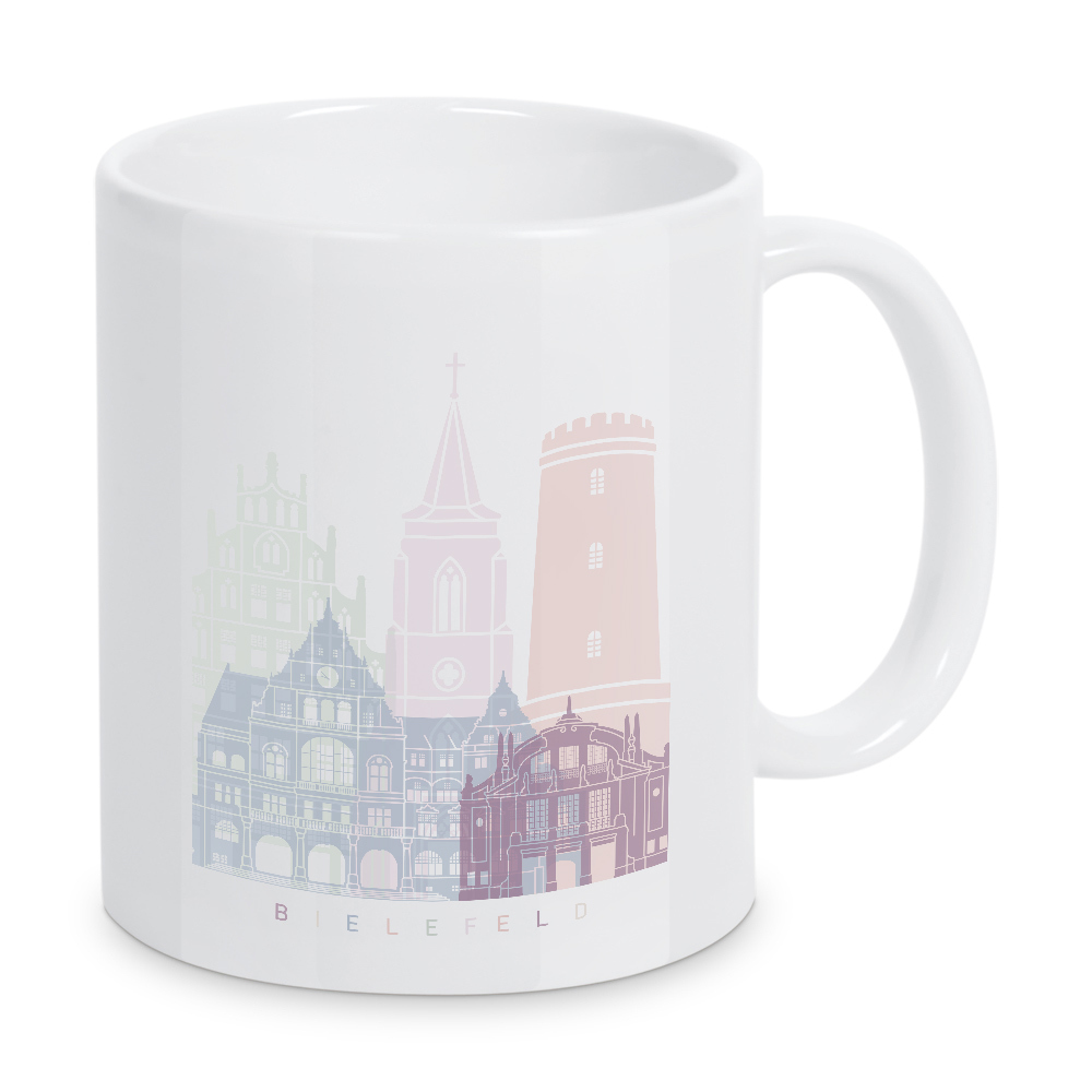 Tasse "BIELFELD SKYLINE PASTELL" artboxONE - Städte,Architektur