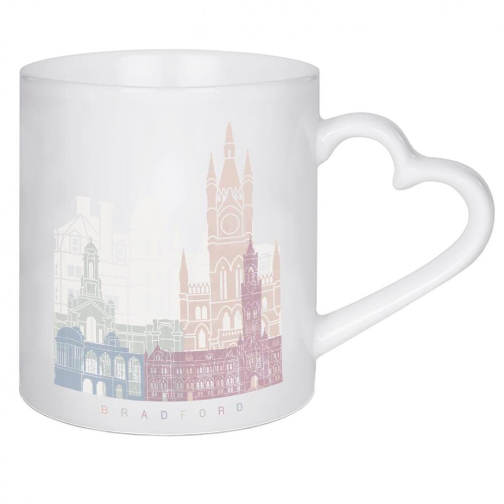 Herztasse "Bradford-Skyline-Pastell" artboxONE - Städte,Architektur