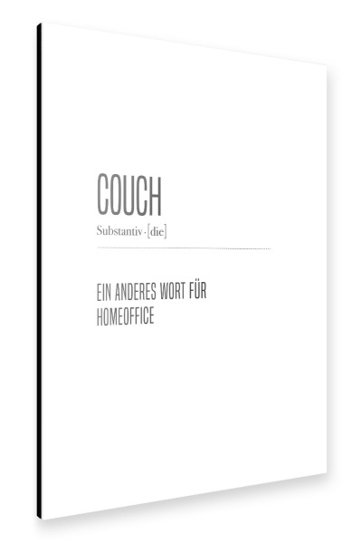 Alu-Dibond "Couch" 30x20 cm artboxONE