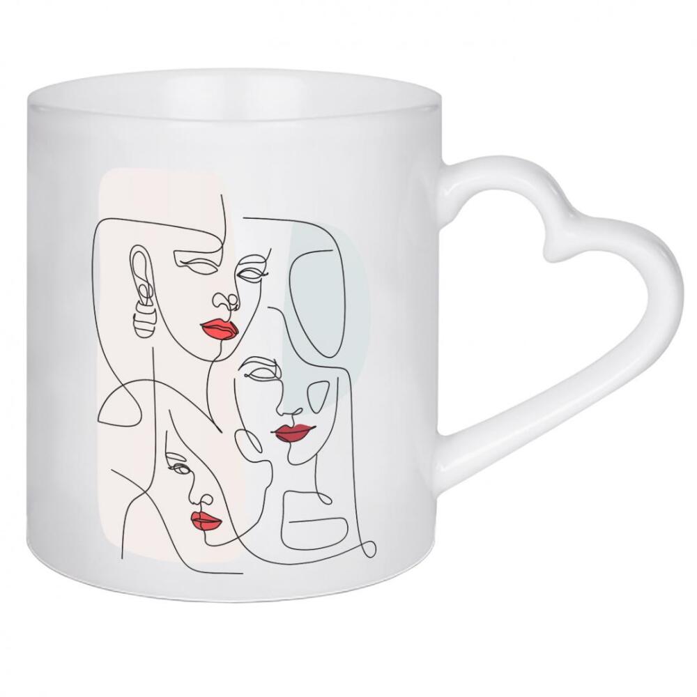 Herztasse "Abbildung der Frauenfigur" artboxONE - Abstrakt,Fashion,Fiktion,Halloween