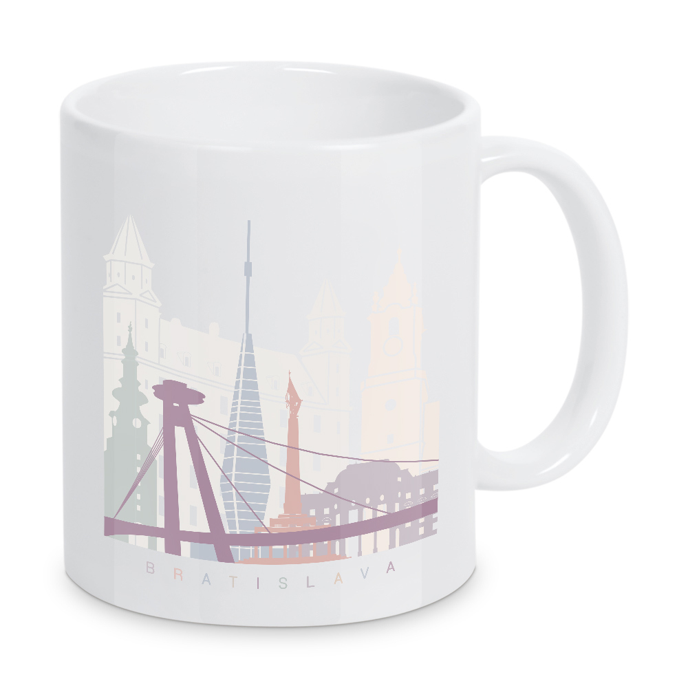 Tasse "Bratislava Skyline Pastell" artboxONE - Städte,Architektur