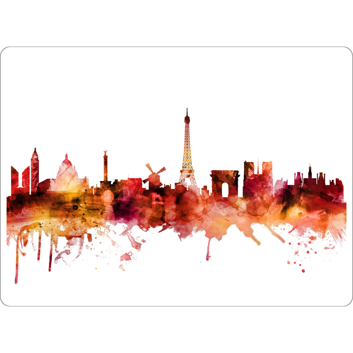 Tischset "Paris France Skyline red" artboxONE - Städte / Paris
