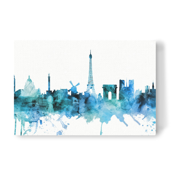 Leinwandbild "Paris France Skyline blue" artboxONE - Reise,Städte / Paris