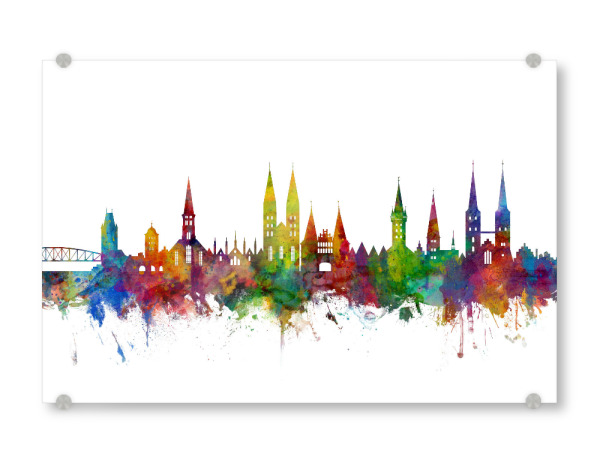 Acrylglasbild "Lübeck Germany Skyline" artboxONE - Städte,Reise