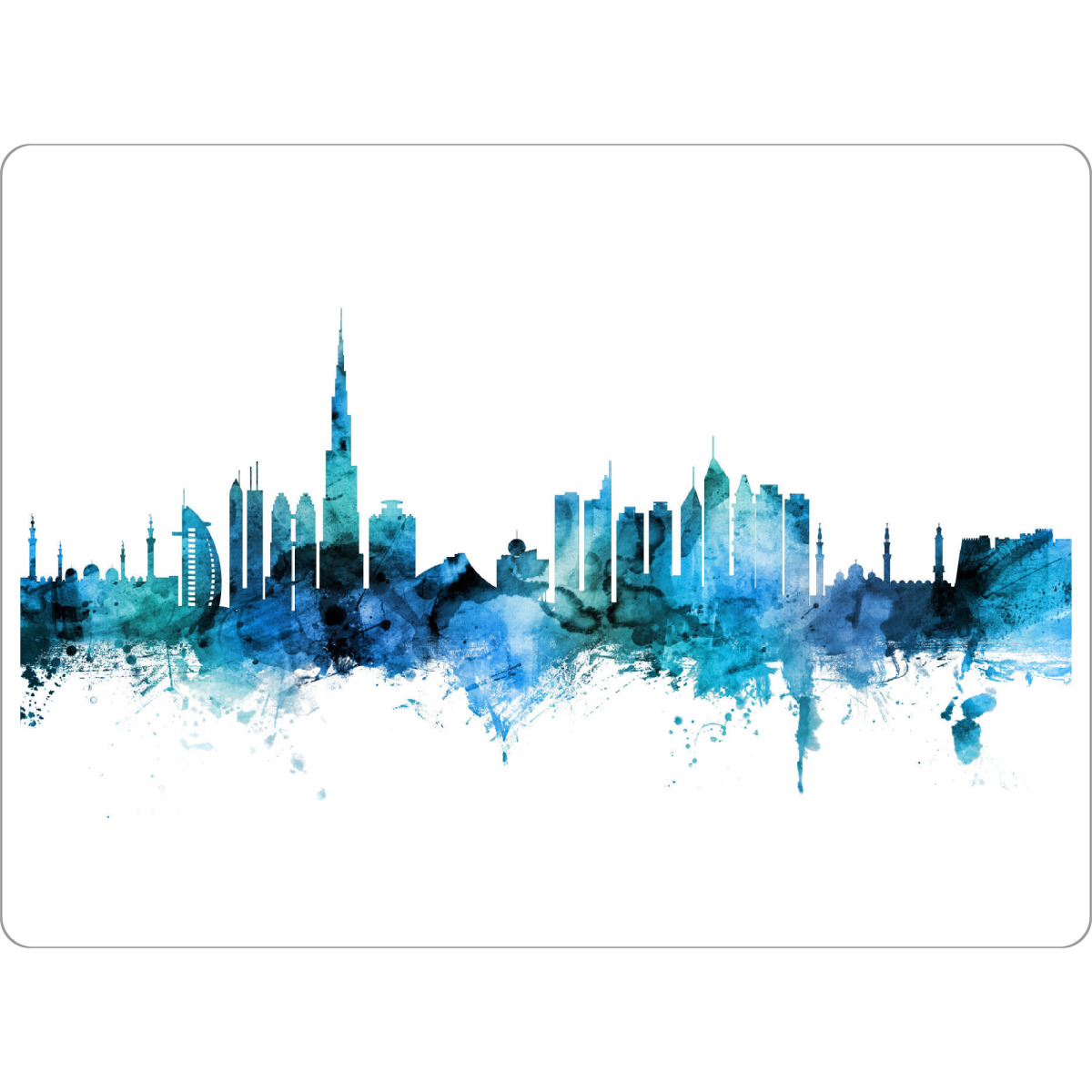 Tischset "Dubai Skyline blue" artboxONE - Reise,Städte / Dubai
