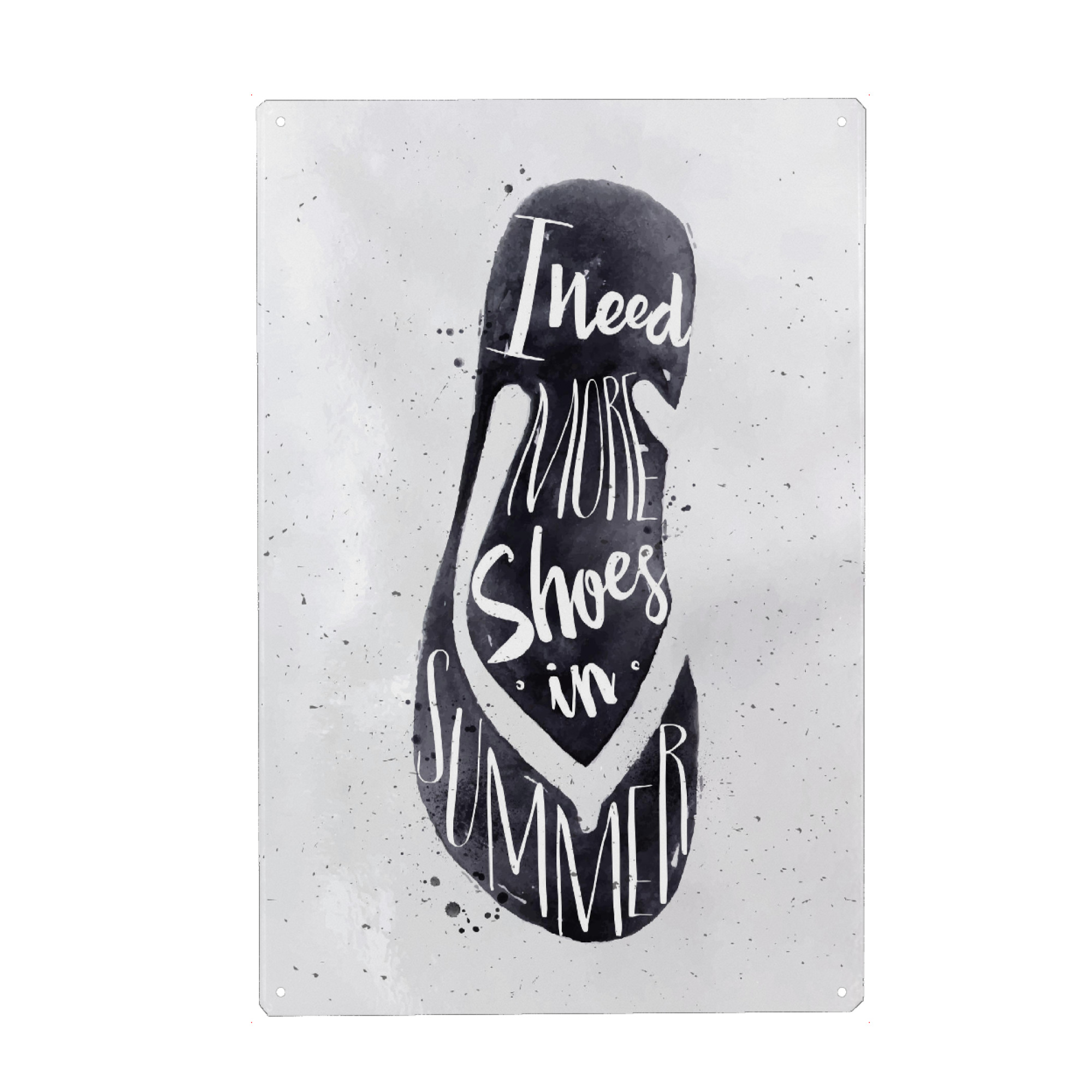 Holzbild "Flip flop" artboxONE - Typografie,Schwarzweiß,Fashion