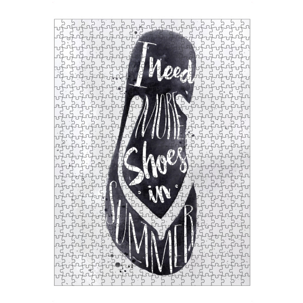 Puzzle Ravensburger "Flip flop" artboxONE - Typografie,Schwarzweiß,Fashion