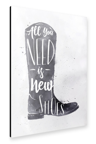 Alu-Dibond "Vintage boots" 30x20 cm artboxONE