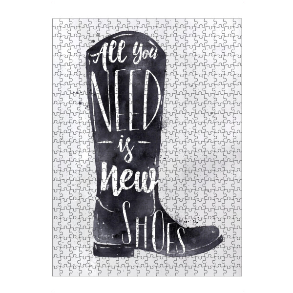 artboxONE Puzzle "Vintage boots" artboxONE - Typografie,Schwarzweiß,Fashion