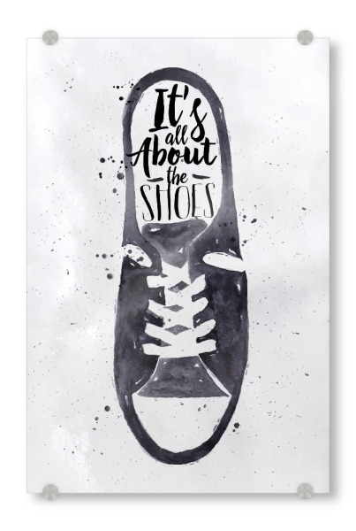 Acrylglasbild "Men's sport shoes" artboxONE - Typografie,Schwarzweiß,Fashion