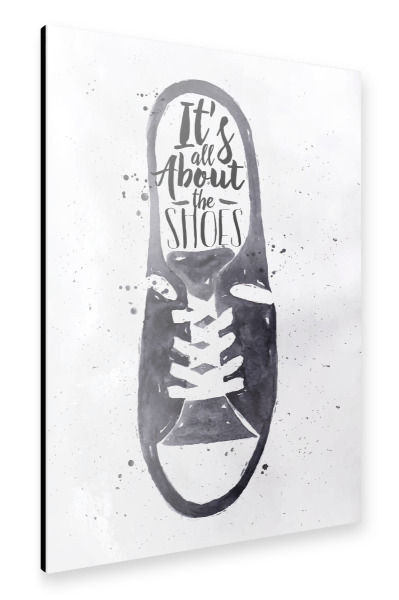 Alu-Dibond "Men's sport shoes" 30x20 cm artboxONE