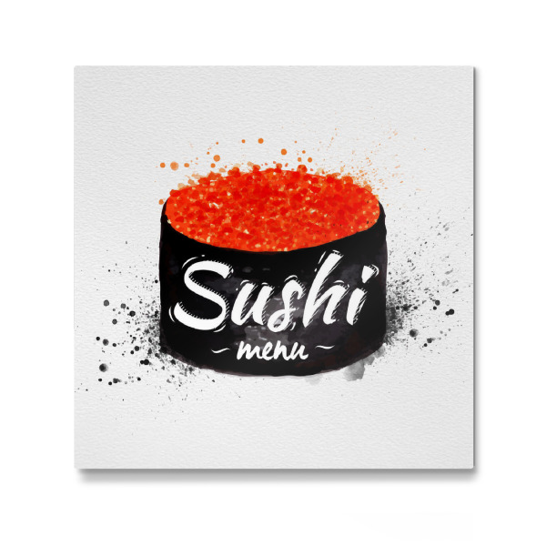 Galerie-Print "Sushi menu watercolor" 30x30 cm artboxONE