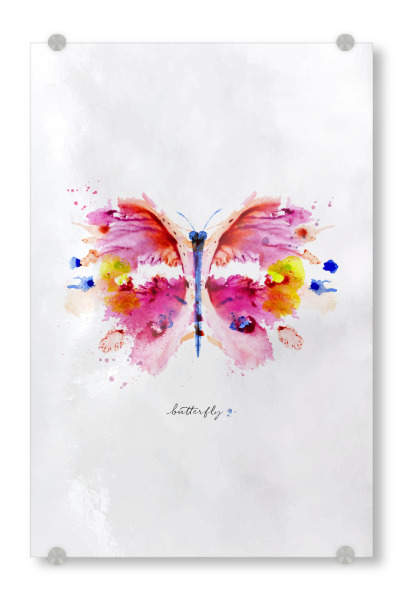 Acrylglasbild "Monotype vivid butterfly" artboxONE - Natur,Tiere