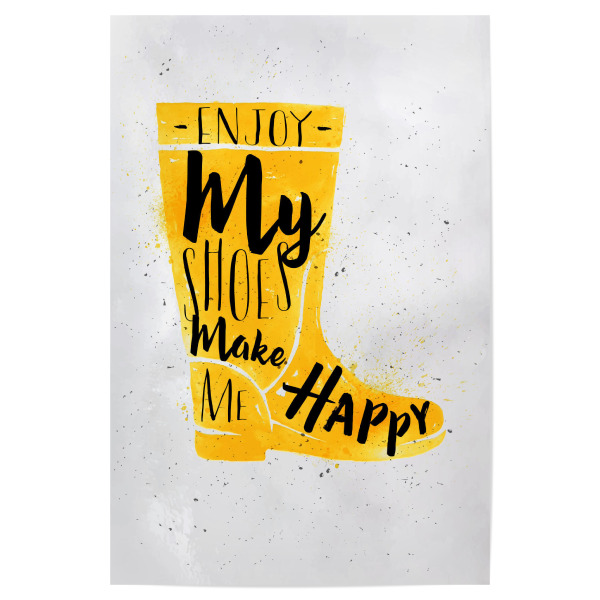 Poster "Women's boots yellow" artboxONE - Typografie,Fashion