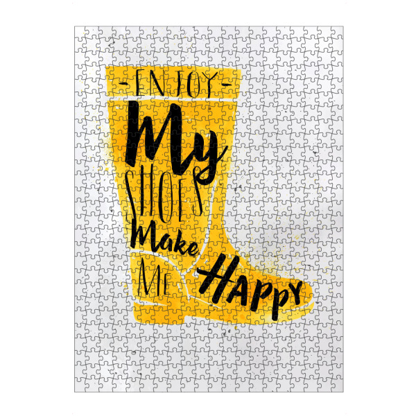 artboxONE Puzzle "Women's boots yellow" artboxONE - Typografie,Fashion