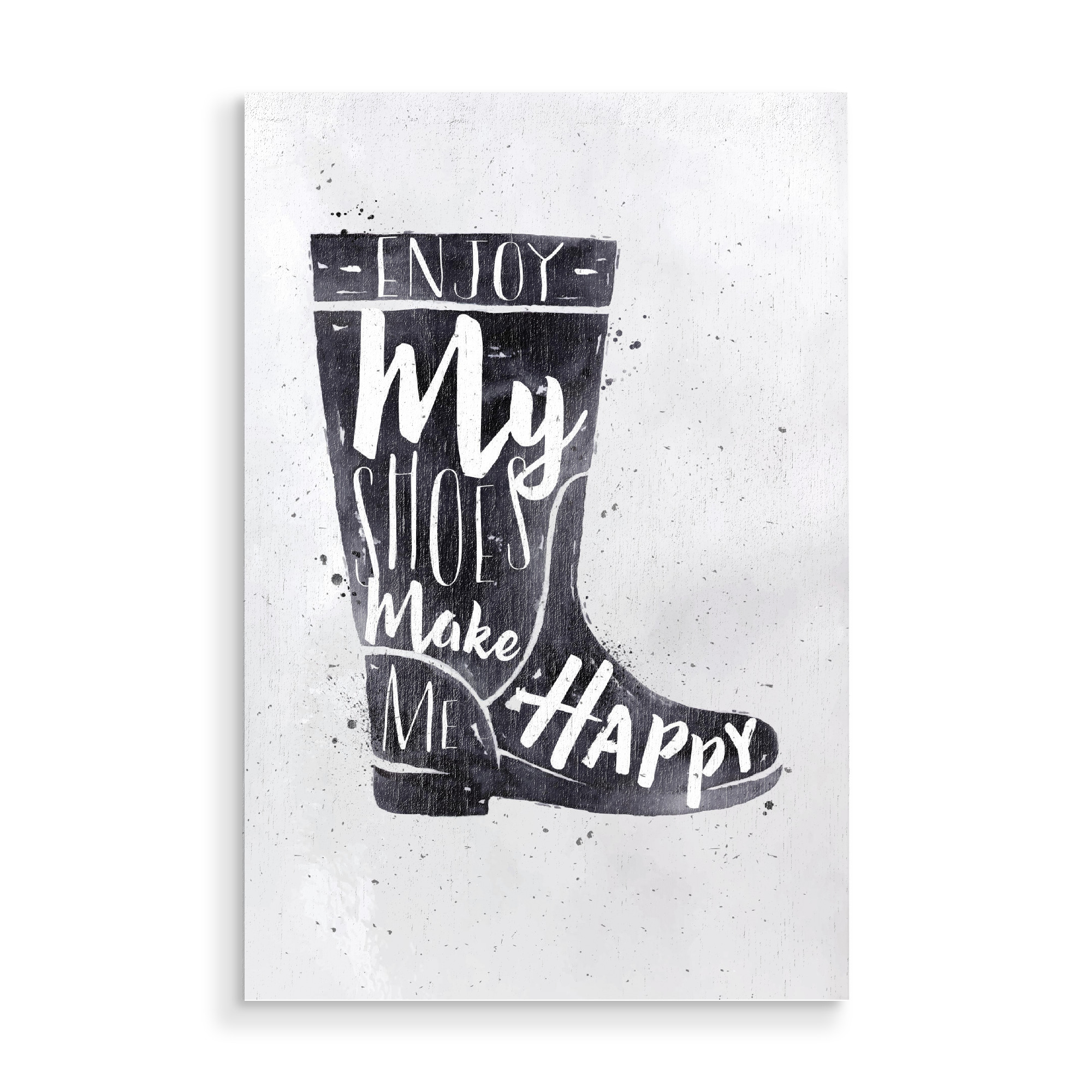 Holzbild "Women's boots" artboxONE - Typografie,Schwarzweiß,Fashion