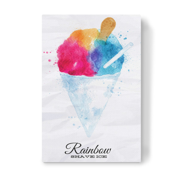 Leinwandbild "Rainbow ice cream" artboxONE - Typografie,Essen & Trinken