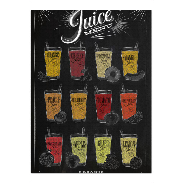 Puzzle Ravensburger "Juice menu chalk" artboxONE - Essen & Trinken,Essen & Trinken / Obst & Gemüse