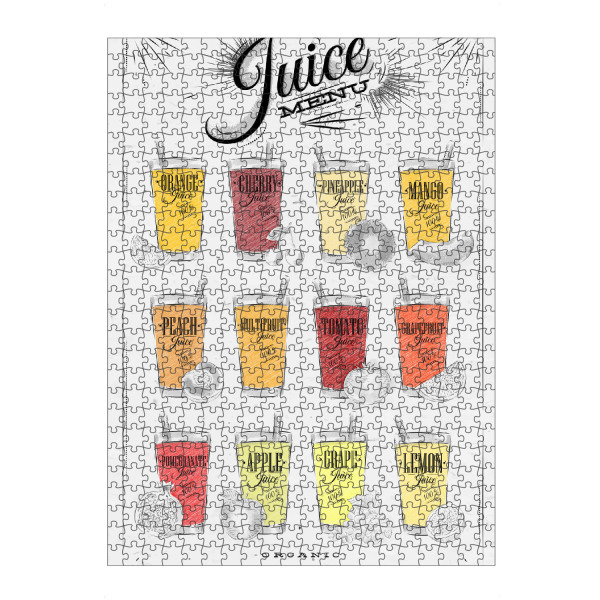 artboxONE Puzzle "Juice menu" artboxONE - Typografie,Essen & Trinken