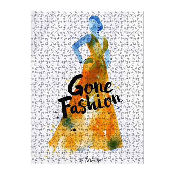 artboxONE Puzzle "Watercolor dress gone fashion" artboxONE - Typografie,Menschen,Liebe,Fashion,Streetart,Festivals