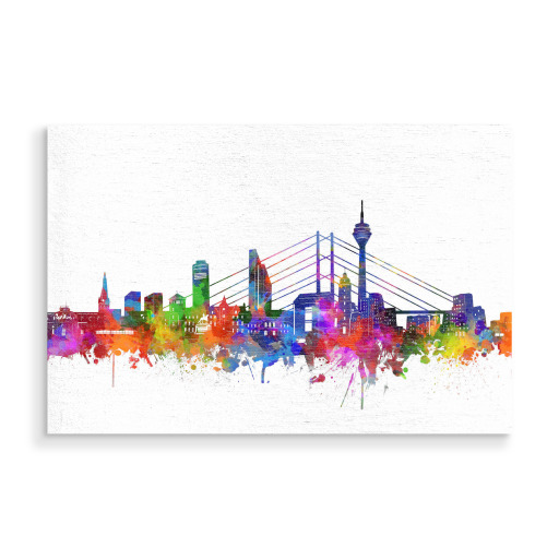 Düsseldorf skyline watercolor Düsseldorf skyline watercolor