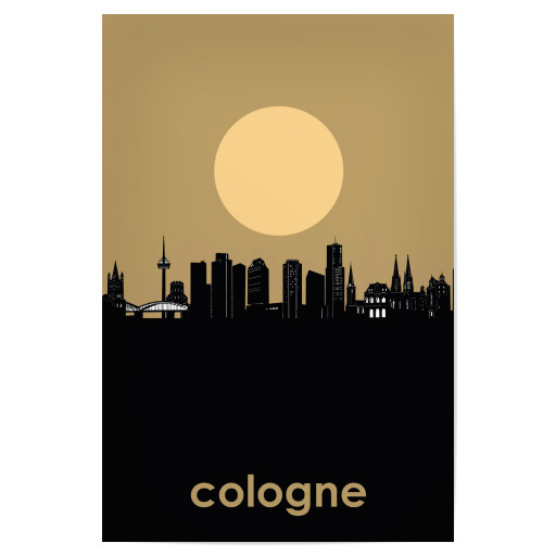 Cologne skyline minimalism