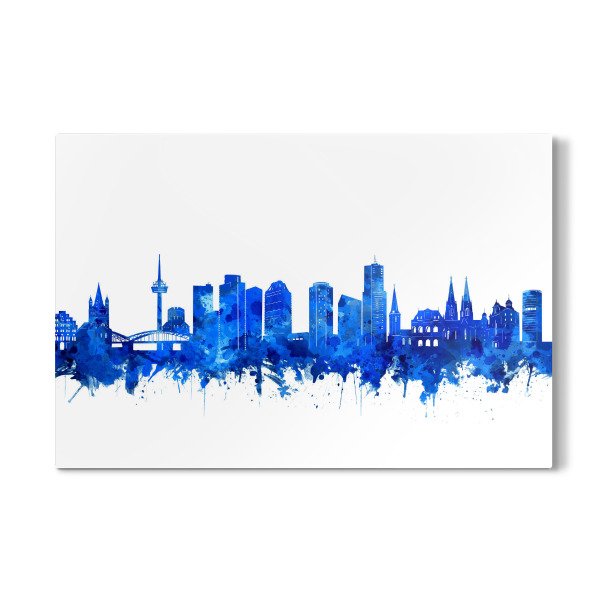 Galerie-Print "Cologne city skyline blue" 30x20 cm artboxONE