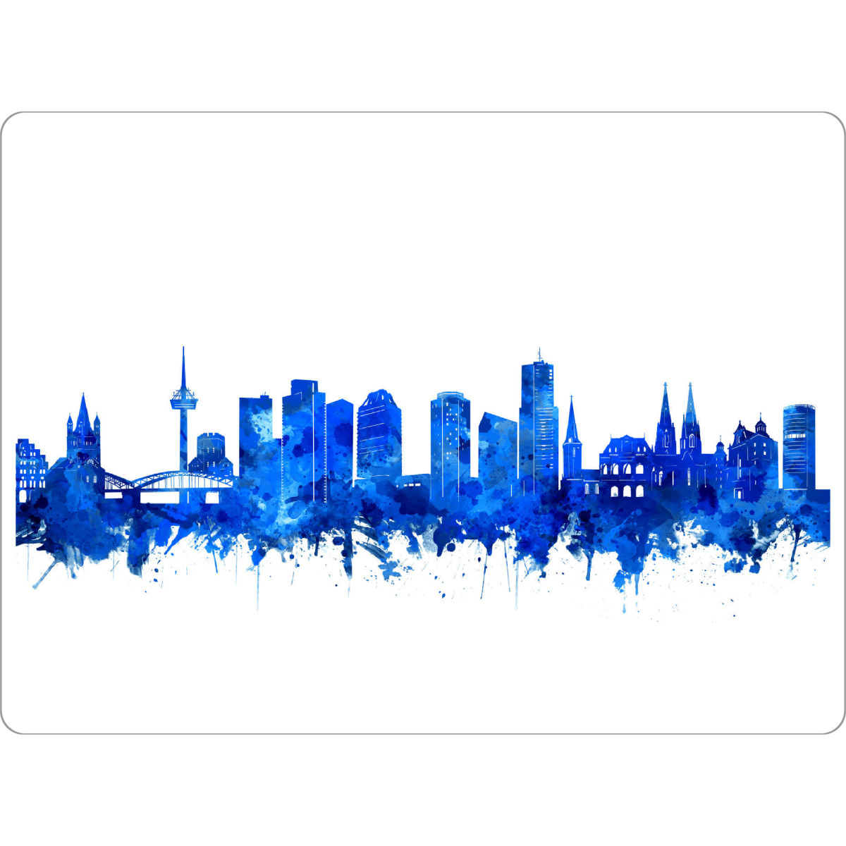 Tischset "Cologne city skyline blue" artboxONE - Städte,Städte / Köln,Reise